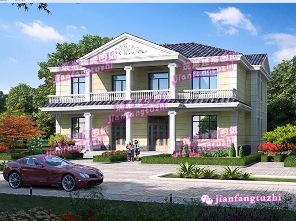 二層農(nóng)村雙拼別墅設(shè)計圖，14x12米，單戶90平米左右。