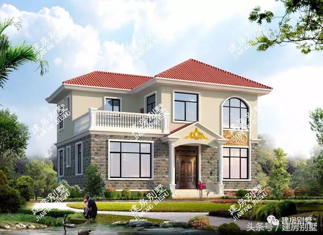 3棟兩層別墅圖，戶(hù)型簡(jiǎn)約，造價(jià)20多萬(wàn)。