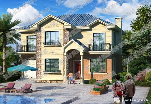 進深12×12米 造價約32萬 帶套間3廳8室三層農村自建房設計圖（附全套Cad施工圖）