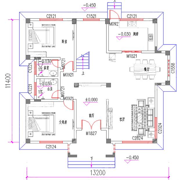 占地140平的三層現代實用農村別墅全套設計圖，主體25萬就能建成！