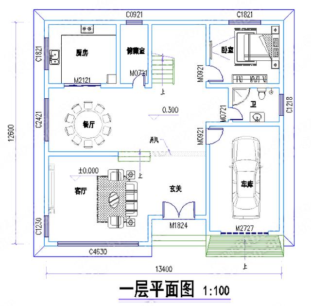二層自建房，170㎡2廳5室帶車庫套間，外墻文化石裝飾！