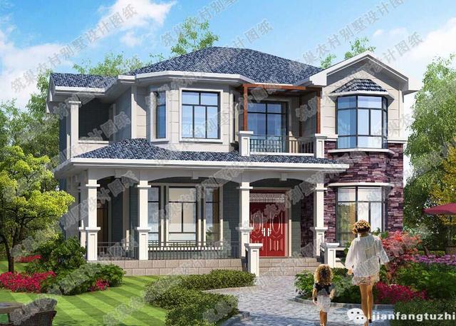 三層別墅設計圖，帶神位挑空客廳娛樂室影音室，精美闊氣，主體40萬！