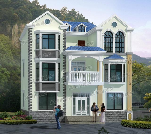 三層農(nóng)村自建房設(shè)計圖，3廳11室，帶棋牌室書房套房。