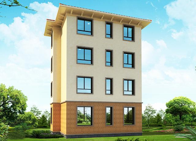 復式三層別墅設計圖，占地100㎡，2廳5臥帶棋牌室休閑廳，結構設計獨特新穎。