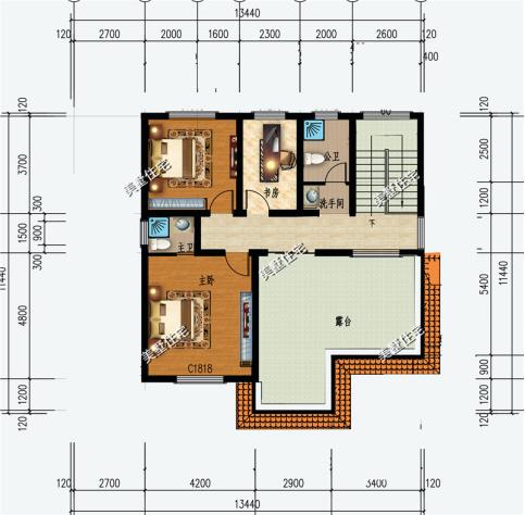 三層農村新穎小別墅，13X11米，7室2廳帶書房，住著寧靜又舒心。
