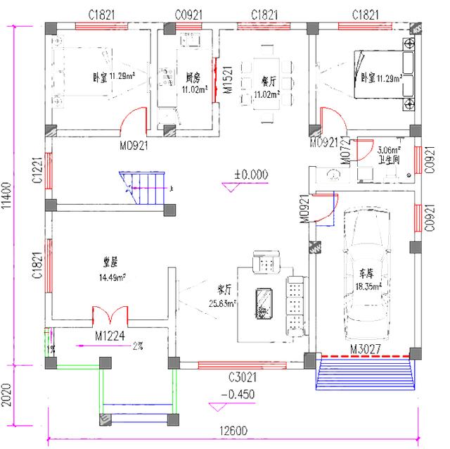三層別墅設計圖，140㎡3廳7臥，造價37萬，帶堂屋+豪華套房！