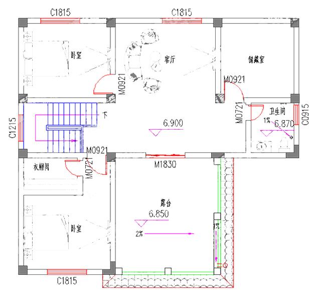 三層別墅設計圖，140㎡3廳7臥，造價37萬，帶堂屋+豪華套房！
