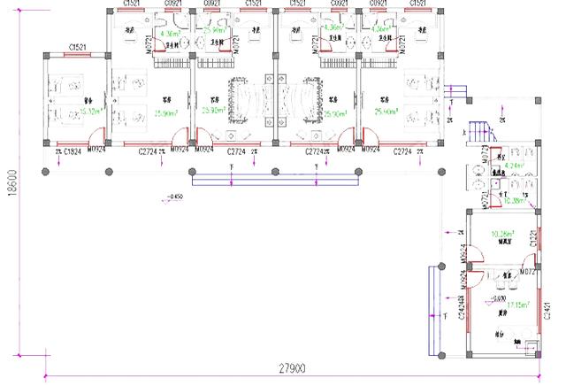 一層中式別墅設計圖，210平方米帶豪華套房，造價20萬。