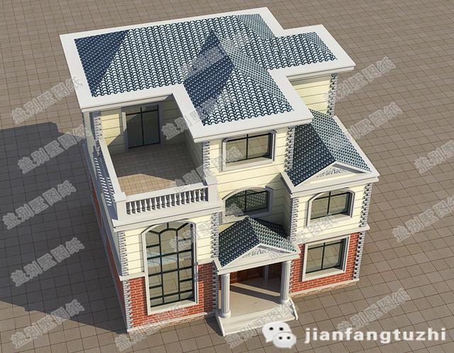 三層農村自建房，2廳6臥帶堂屋+套房，占地120㎡，造價26萬，經濟實用。