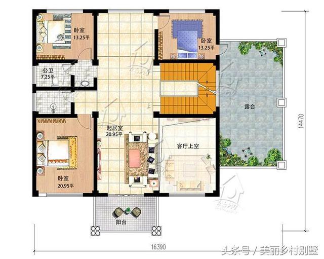 三層簡歐風(fēng)格農(nóng)村別墅，188平，造價(jià)50萬，陽光餐廳雙露臺(tái)。