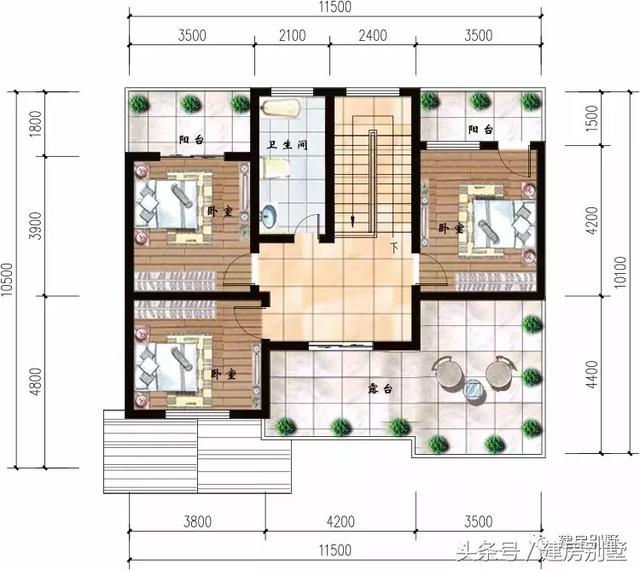 3棟漂亮又實用的三層別墅設計圖，第一棟應該不少于千戶家庭在建，戶型好，設計美觀。