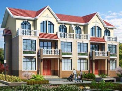 5款農村聯排雙拼兄弟合建房：三層別墅設計圖，16×12米，造價50萬。