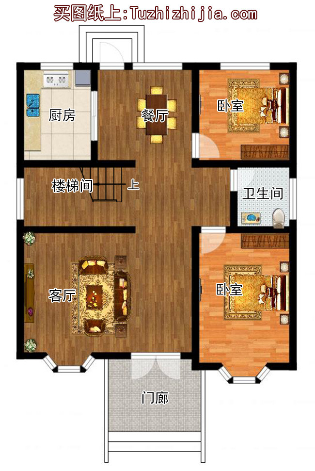5套農村三層房屋圖，主體15萬，不用攢錢都能建