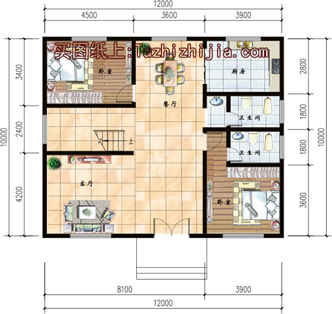 5套農村三層房屋圖，主體15萬，不用攢錢都能建