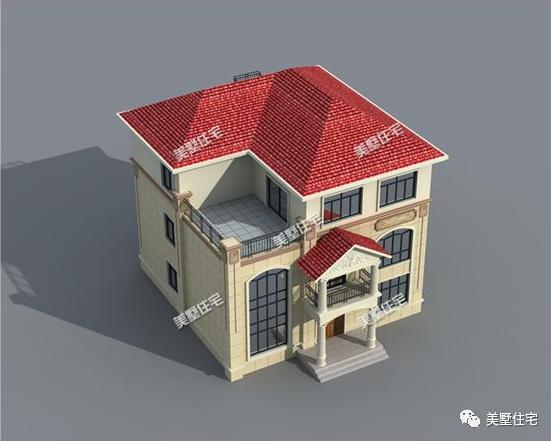 三層自建別墅，12X12米，造價30萬，愜意田園生活，令人羨慕。