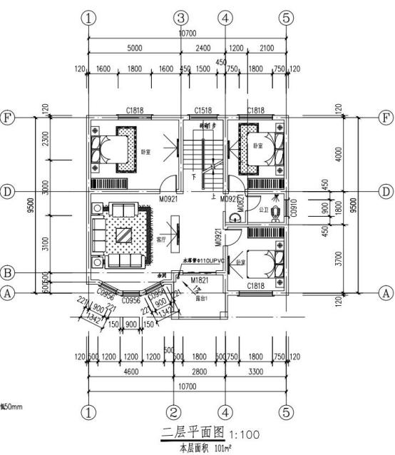 三層簡(jiǎn)約歐式小別墅，110平6室2廳帶柴房，是農(nóng)村人最樸實(shí)適合建的戶型設(shè)計(jì)。
