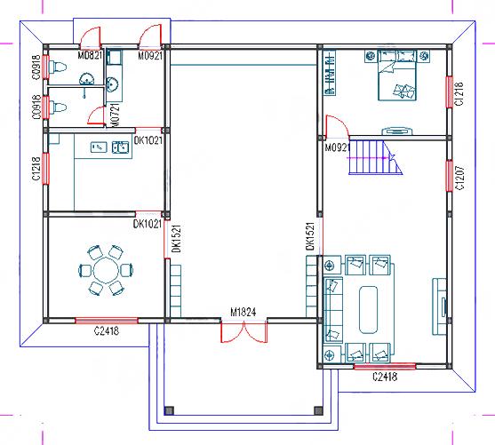 農村三層自建房，占地210㎡53萬1廳10臥帶堂屋，特別適合農村大家庭居住。