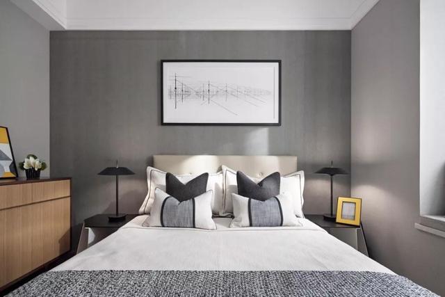 現(xiàn)代簡約風小戶型公寓裝修，92㎡，采用抽象化的藝術(shù)，灰度空間的高級感。