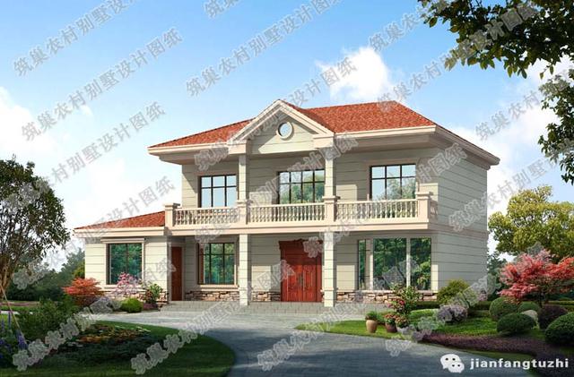 3款造價30萬以內二層農村別墅設計圖，占地面積約190㎡。