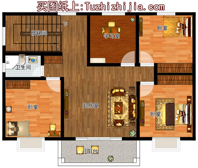 8米寬12米長房屋設計圖及效果圖，10套全新設計圖紙