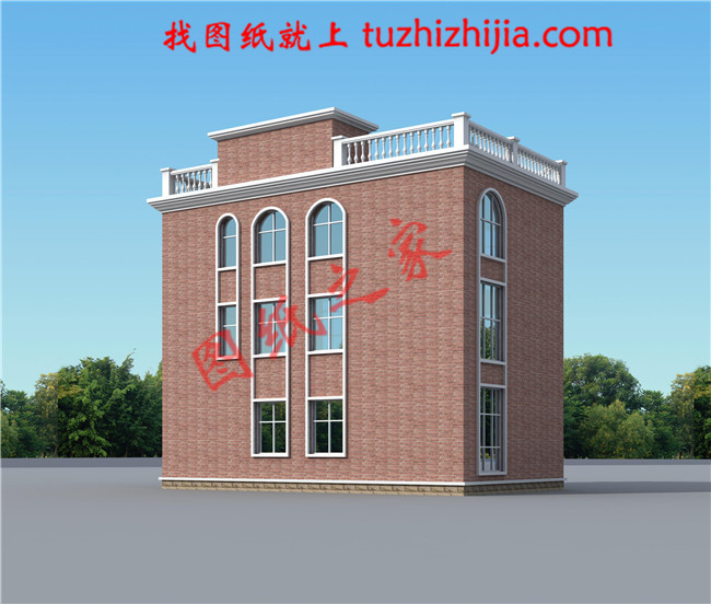 三層農村蓋房設計圖,占地90平面左右,屋頂設置成露臺