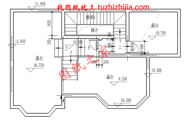 三層農村蓋房設計圖,占地90平面左右,屋頂設置成露臺