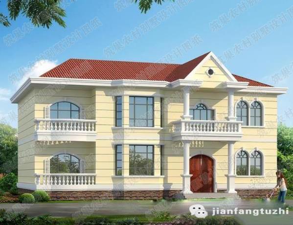 2廳6臥二層自建房，占地200㎡，戶型簡約大方，容易施工，特別適合農村建房。