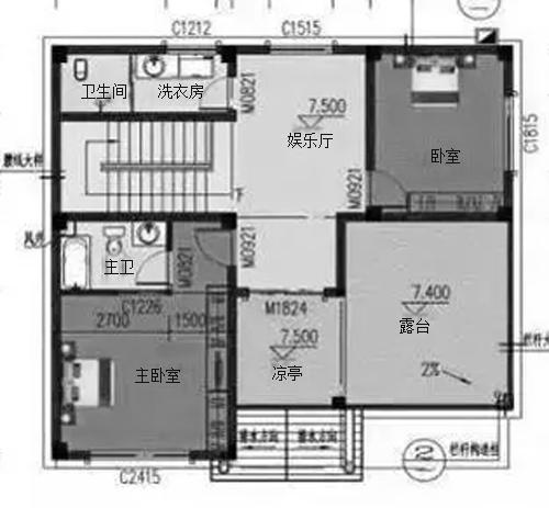 3廳5臥三層農村別墅設計圖，11×10米，造價25萬，涼亭+娛樂廳+觀景陽臺。