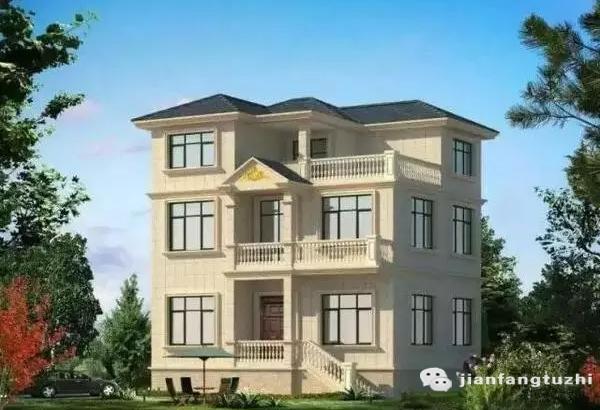 3廳5臥三層農村別墅設計圖，11×10米，造價25萬，涼亭+娛樂廳+觀景陽臺。