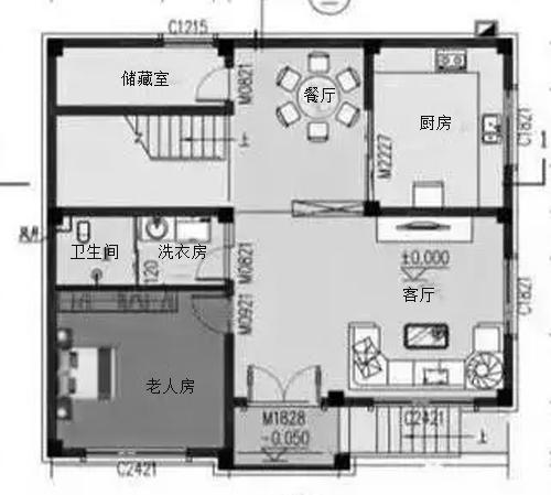 3廳5臥三層農村別墅設計圖，11×10米，造價25萬，涼亭+娛樂廳+觀景陽臺。