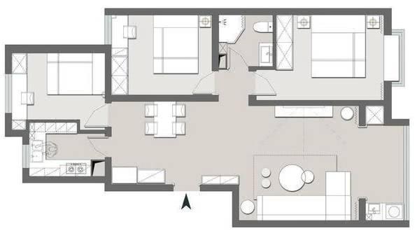 98平的三室兩廳，陳設雖然簡單了，但是家的溫馨感一點都不少，以后我家也要這么裝！