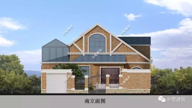 農村二層別墅圖主體造價僅需29萬左右，帶車庫、露臺，配超大庭院，既實用又美觀！