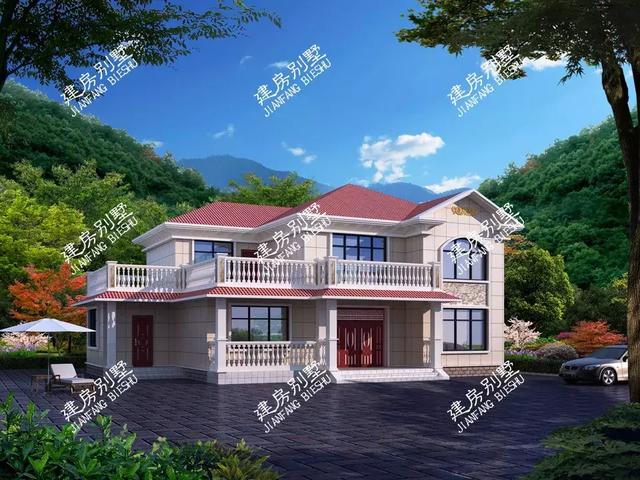 3棟實用美觀最適合農村建的別墅圖，簡單美觀又實用。