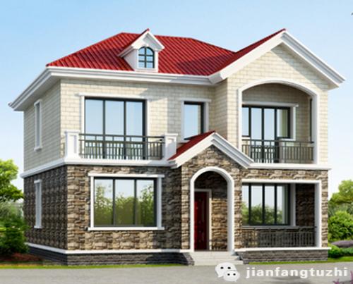 二層農村自建房，占地一百平，戶型方正，簡單大方