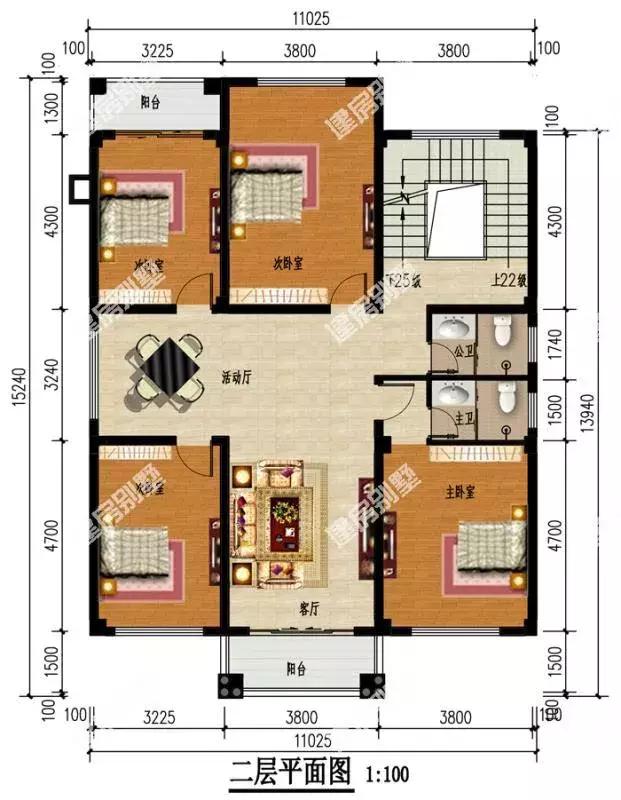 兩款戶型相近的三層農村別墅設計圖，第一棟戶型通透，第二棟經濟適用，都是建房很不錯的選擇