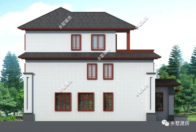 新中式農村四合院別墅設計圖，簡單大方，和家人一起感受寧靜淡雅的生活是一件多么棒的事