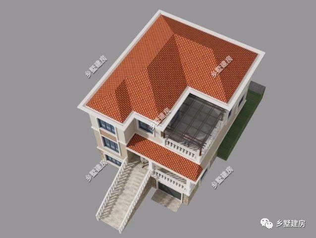 5室2廳4衛(wèi)帶車庫(kù)的三層歐式別墅設(shè)計(jì)圖，簡(jiǎn)約大氣，20多萬(wàn)能建這樣一套別墅也是很超值了！