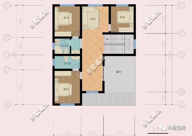 5室2廳4衛(wèi)帶車庫(kù)的三層歐式別墅設(shè)計(jì)圖，簡(jiǎn)約大氣，20多萬(wàn)能建這樣一套別墅也是很超值了！