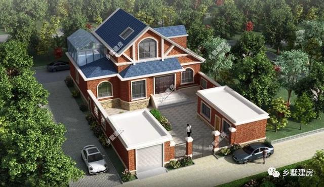 5室2廳4衛(wèi)帶車庫(kù)的三層歐式別墅設(shè)計(jì)圖，簡(jiǎn)約大氣，20多萬(wàn)能建這樣一套別墅也是很超值了！