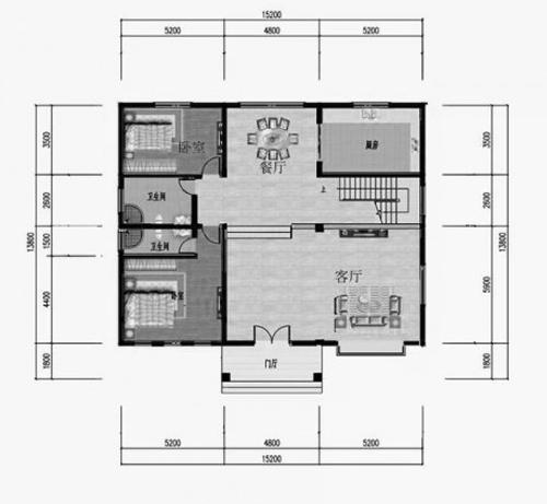 占地190平方米二層自建房設計圖，室內布局符合現代人的生活習慣