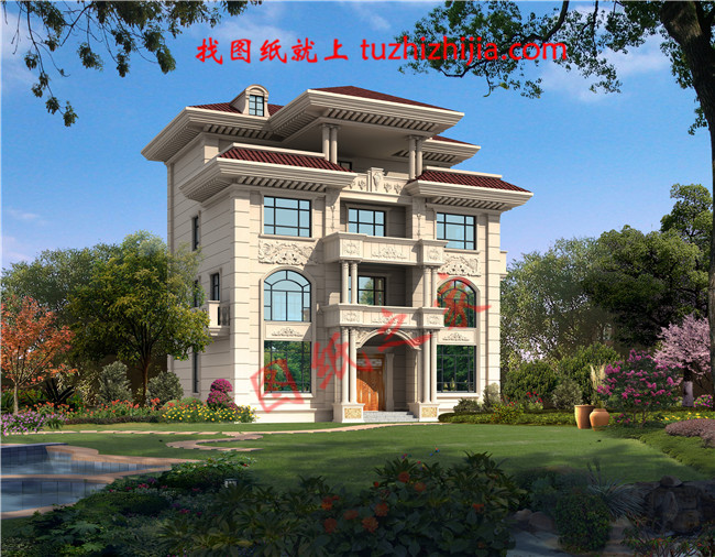 農(nóng)村三間四層樓房設(shè)計(jì)圖，農(nóng)村輕奢型四層別墅