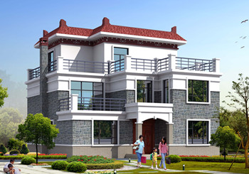 三層平頂樓房設計圖，外觀大氣美觀，內部結構更是精致實用