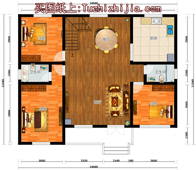 3款農(nóng)村自建房設(shè)計(jì)圖，一層戶型照樣漂亮