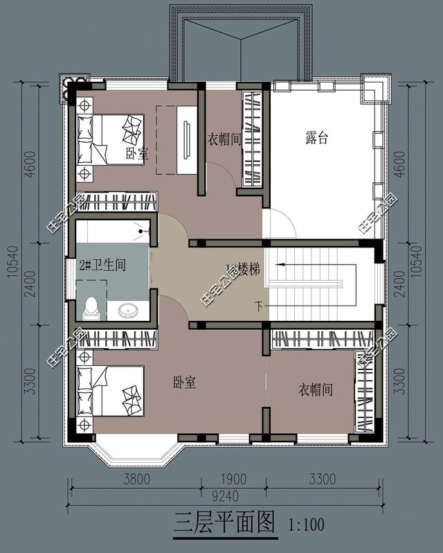 三層小戶型別墅，9x12米，占地面積100平，人人都喜歡