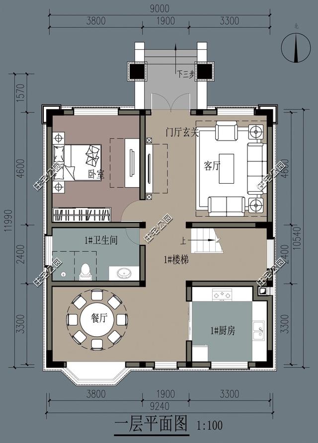 三層小戶型別墅，9x12米，占地面積100平，人人都喜歡