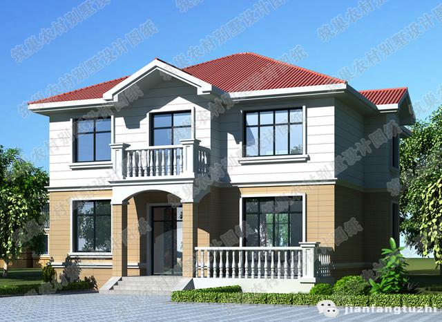 2廳4臥二層農村自建房，12×12米，造價25萬，簡單實用