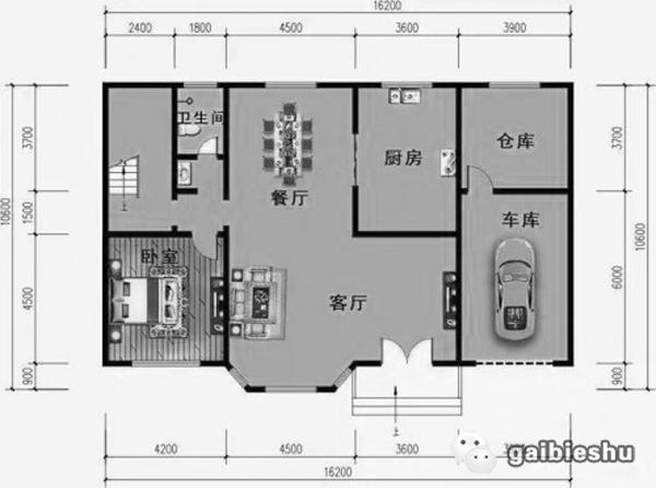 2款三層農村別墅戶型設計圖，帶車庫，造價50萬左右