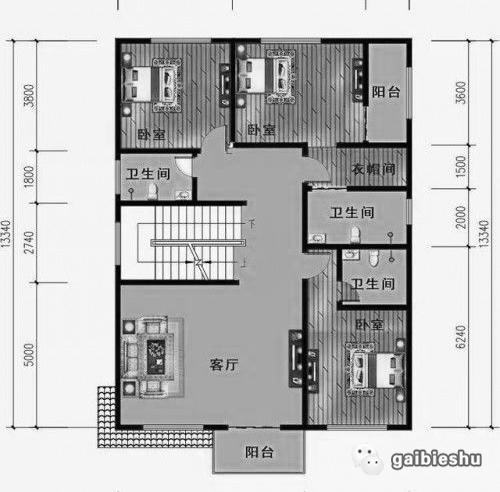 2款三層農村別墅戶型設計圖，帶車庫，造價50萬左右