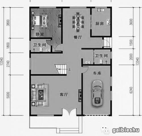 2款三層農村別墅戶型設計圖，帶車庫，造價50萬左右
