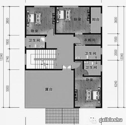 2款三層農村別墅戶型設計圖，帶車庫，造價50萬左右